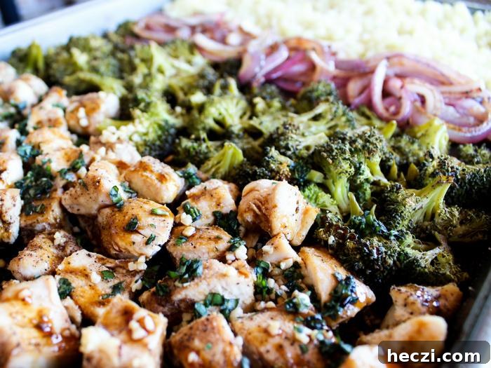 Sheet Pan Balsamic Basil Chicken & Veggies