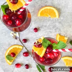 Cranberry Raspberry Sparkling Spinner Cocktails Featured Image