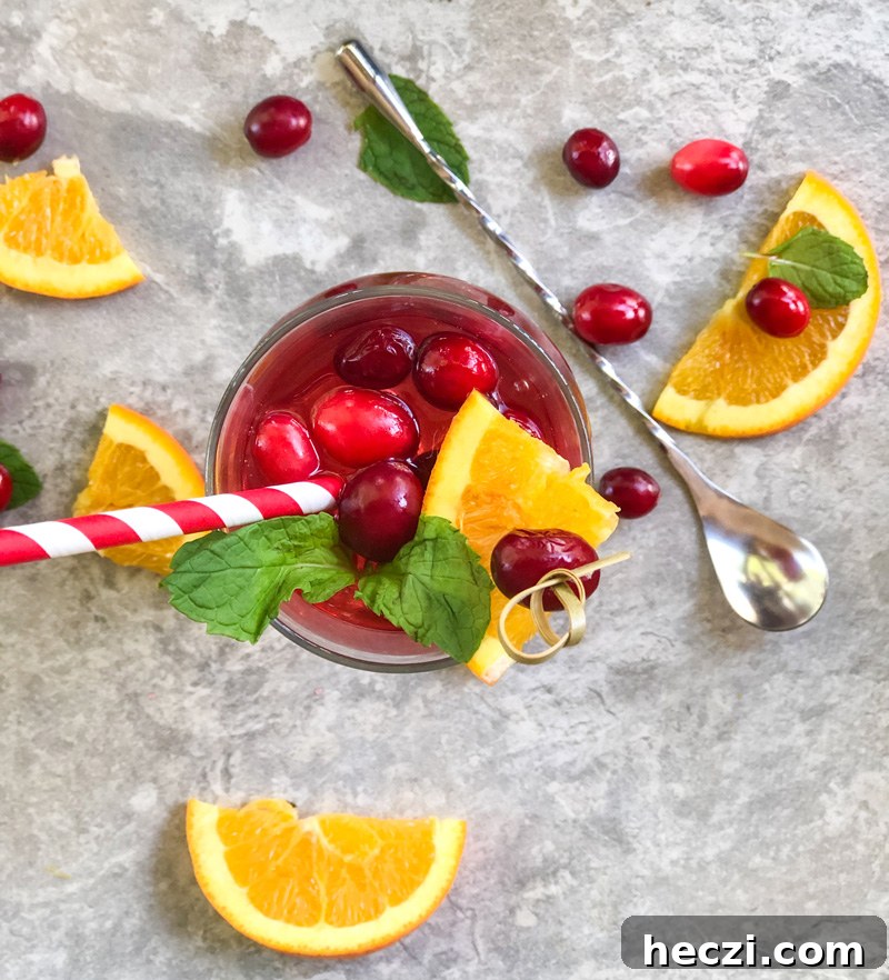 Cranberry Raspberry Sparkling Spinner Cocktails