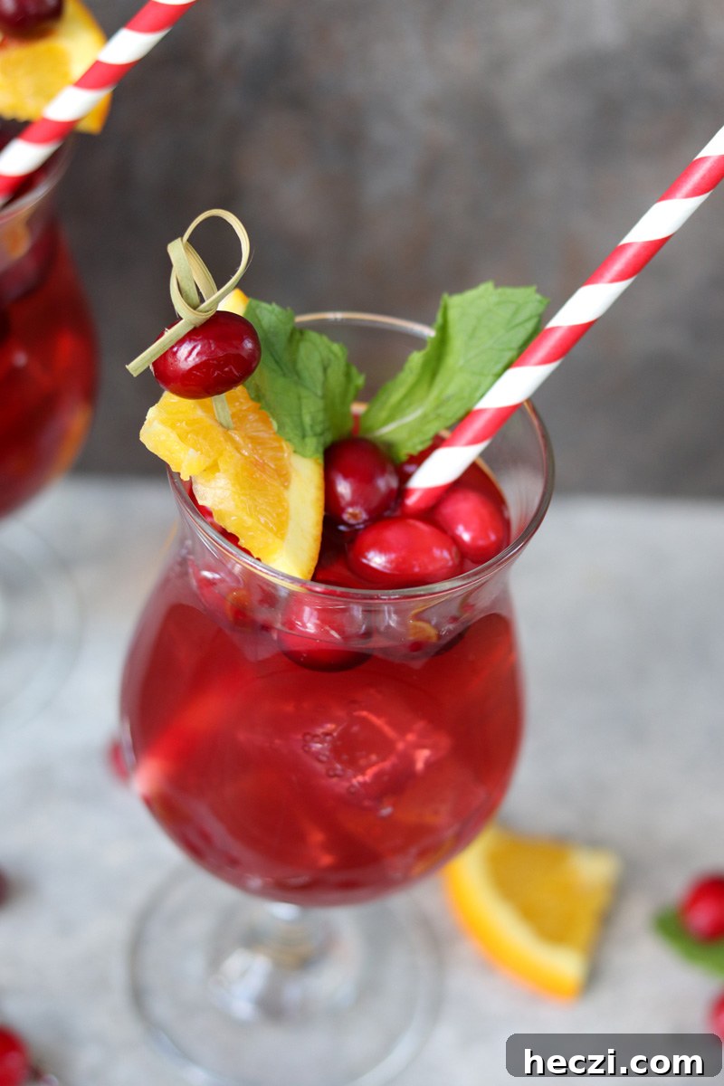Cranberry Raspberry Sparkling Spinner Cocktails