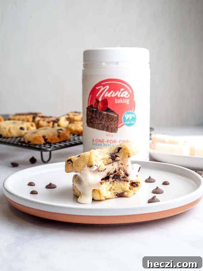 Low‑Carb Chocolate Chip S'mores Cookies 3 low carb chocolate chip cookies s'mores