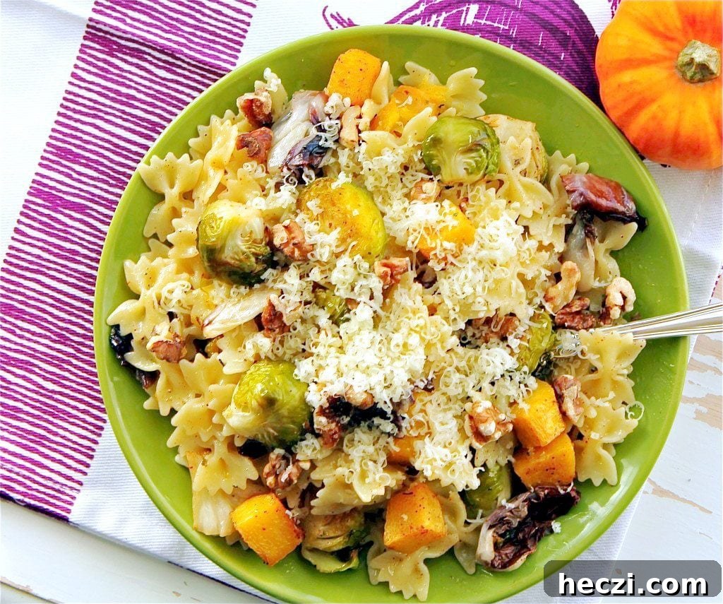 Roasted Autumn Vegetable Pasta with Sage Browned Butter