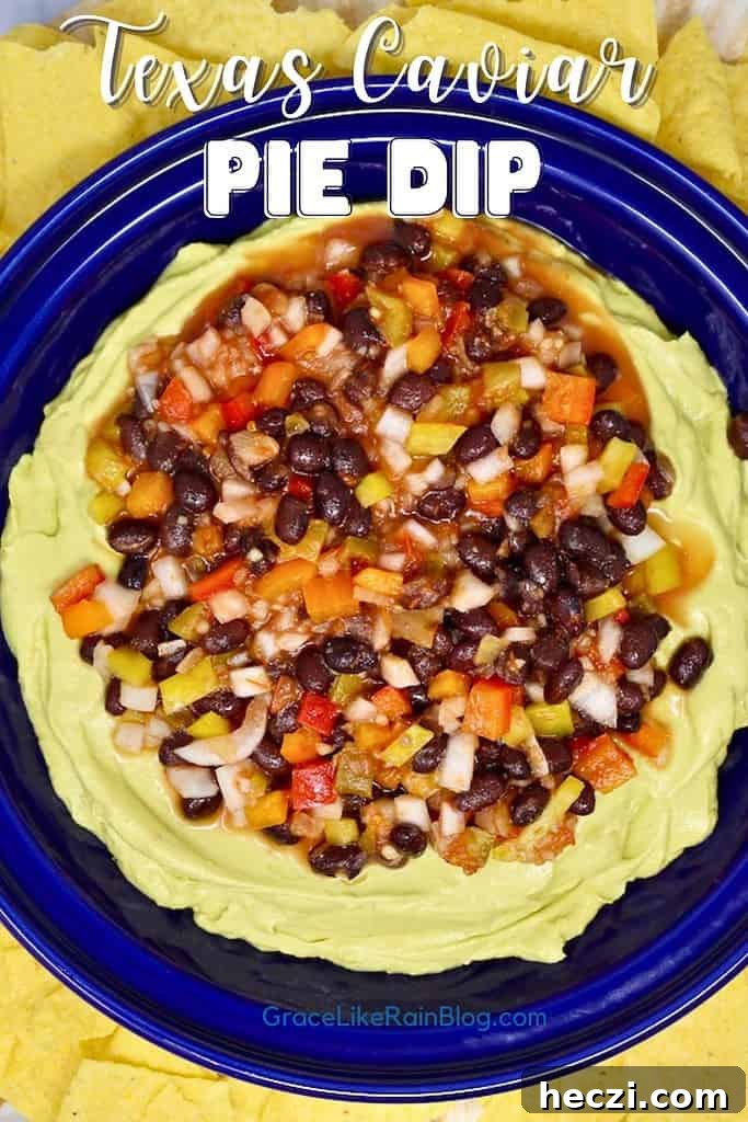 Texas Caviar Dip with Avocado Cream Cheese Twist 2 texas caviar pie dip