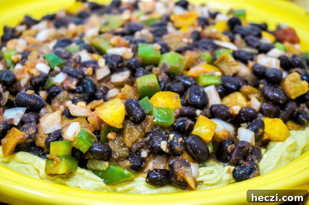 Texas Caviar Dip with Avocado Cream Cheese Twist 3 Texas Caviar Pie