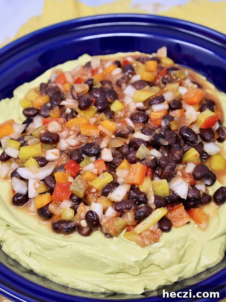 Texas Caviar Dip with Avocado Cream Cheese Twist 5 texas caviar pie dip recipe