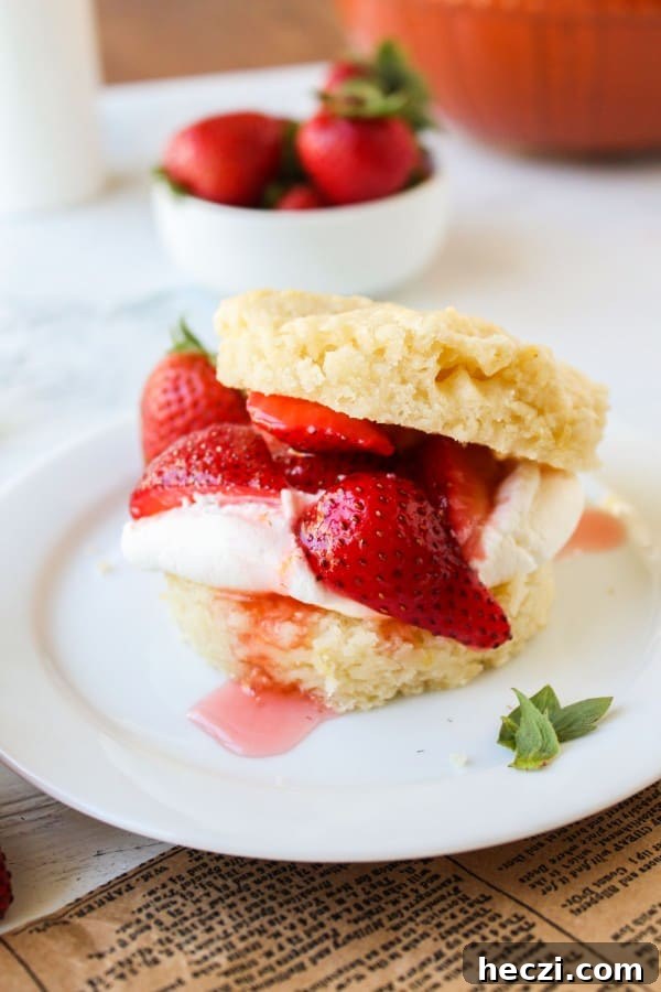 Lemon-Strawberry Shortcake Recipe: Light Summer Dessert 5 Lemon strawberries on shortcake