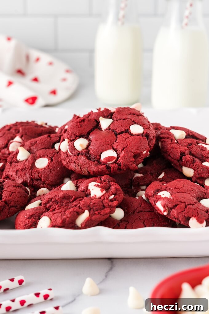 Red Velvet Cake Mix Cookies