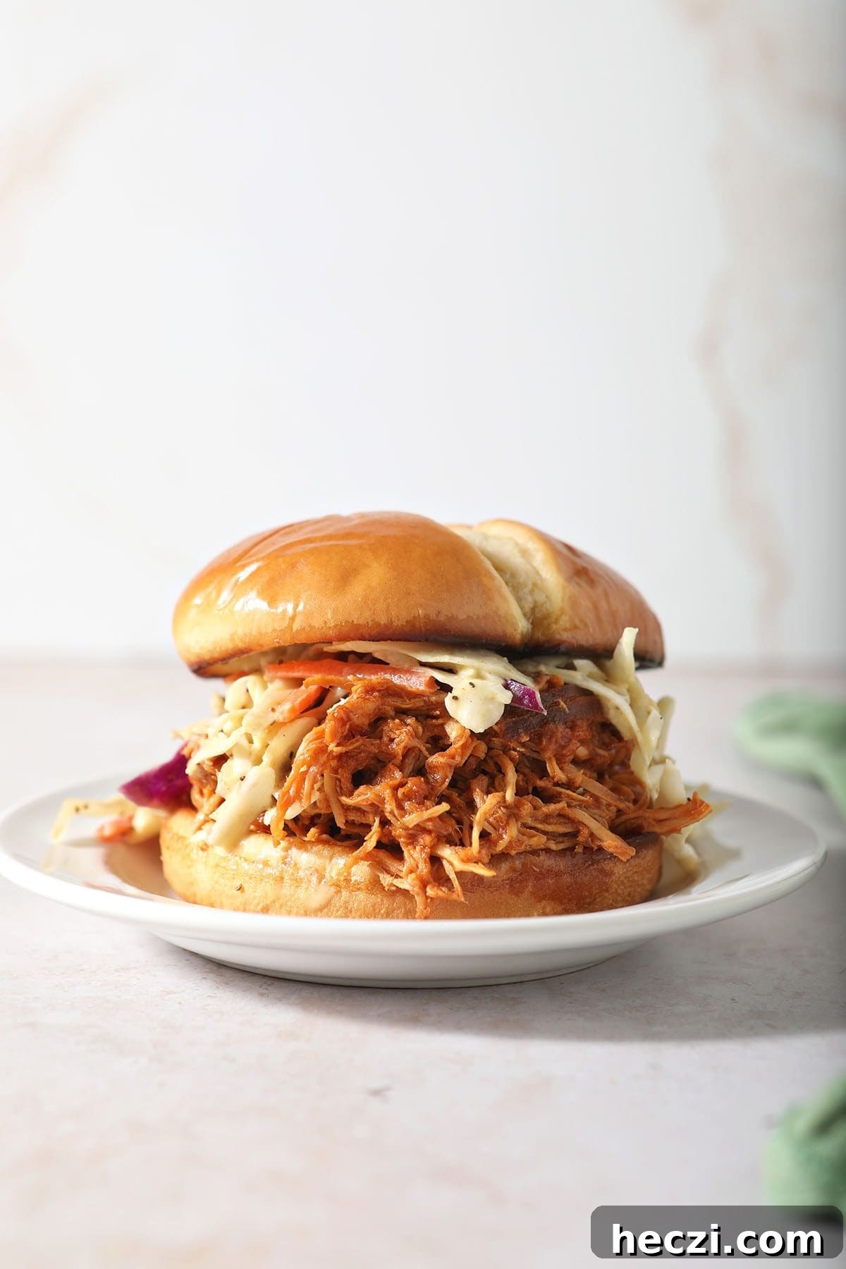 Host an Unforgettable Masters Watch Party: Tips & Checklist 8 BBQ chicken sandwich with coleslaw