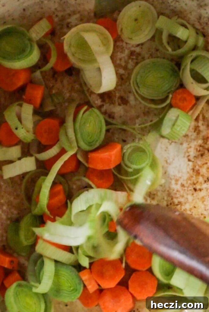 leeks and carrots