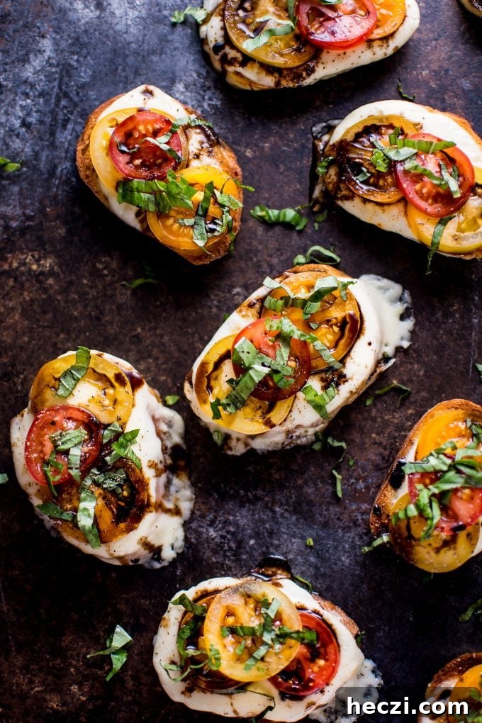 Caprese Crostini Recipe: Fresh Tomato, Basil & Mozzarella Bites 4 several Caprese crostini appetizers