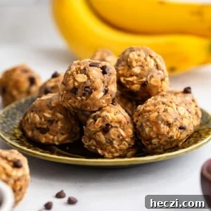 Peanut Butter No-Bake Energy Bites Recipe for Quick Snacks 5 plate of no bake energy bites made with peanut butter and bananas
