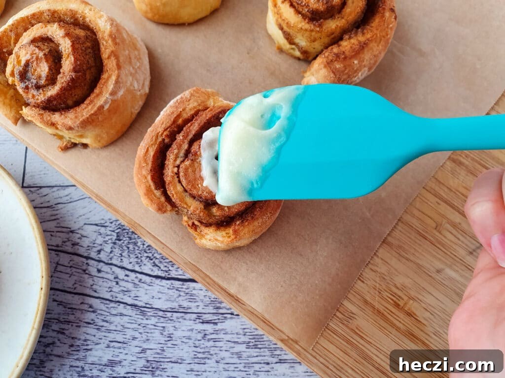 Air Fryer Cinnamon Rolls: Quick, Fluffy Homemade Recipe 16 Glazing rolls.