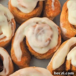 Air Fryer Cinnamon Rolls: Quick, Fluffy Homemade Recipe 19 Close up air fryer cinnamon rolls.