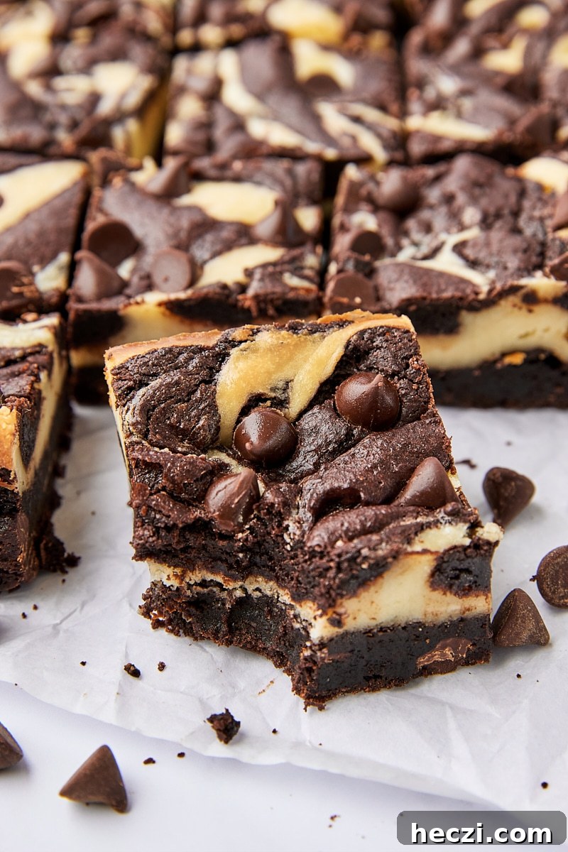 Fudgy Brownies with Cream Cheese Swirl Recipe 3 Cream Cheese Brownies