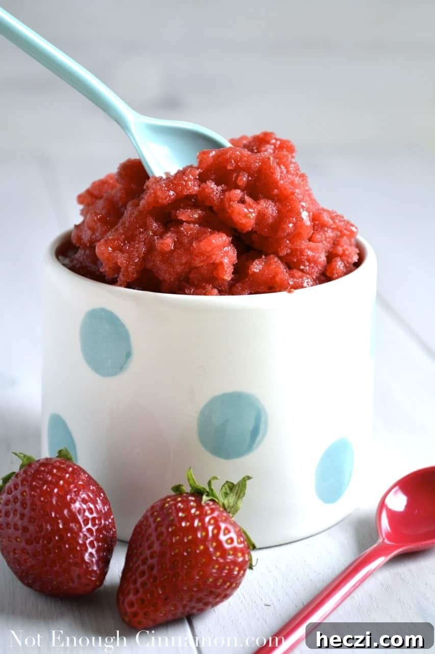 Fresh Strawberry Granita