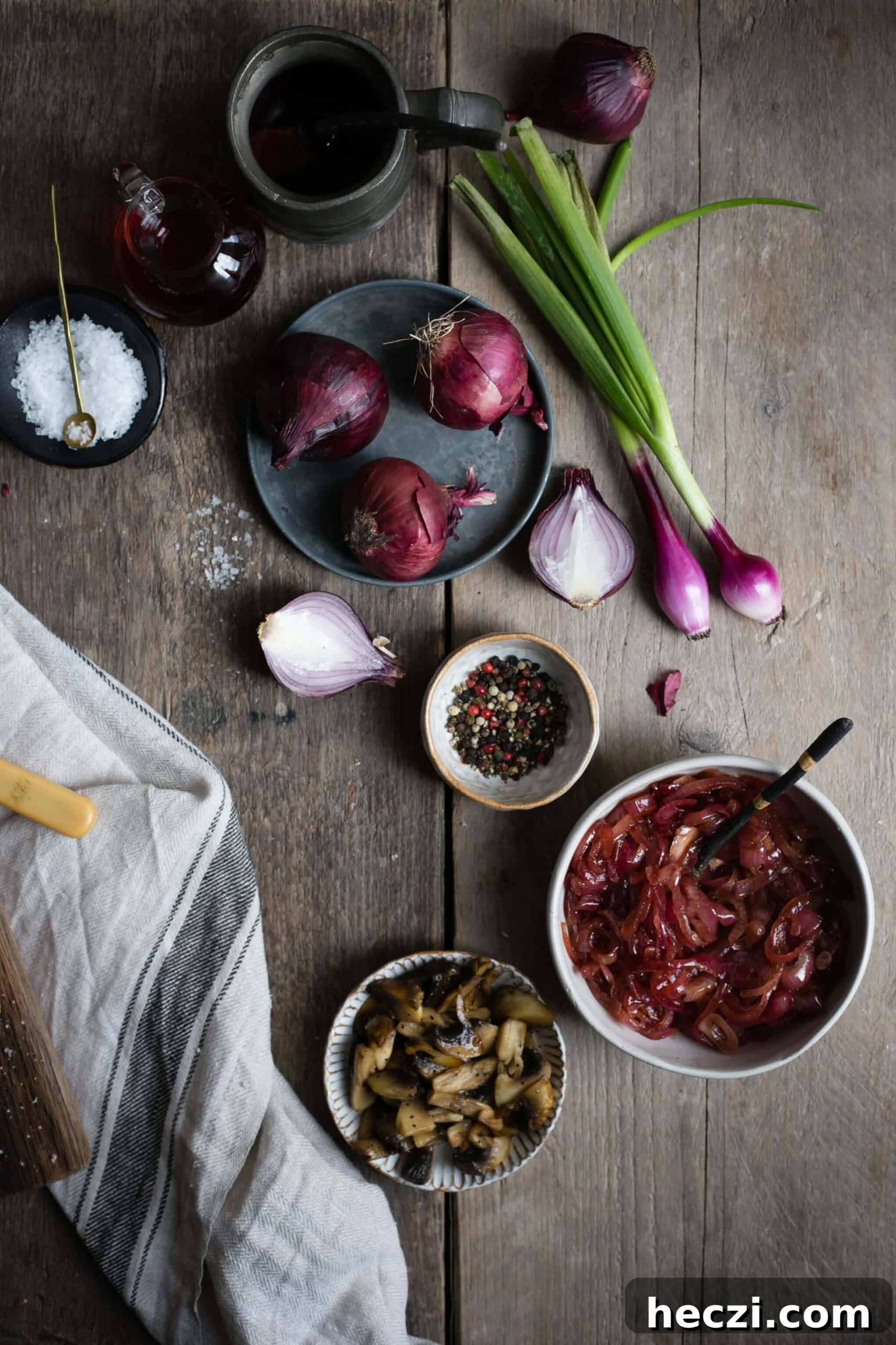 Sweet and Savory Red Onion Jam Recipe for Sandwiches & Cheese 2 Easy red onion jam recipe | via @annabanana.co