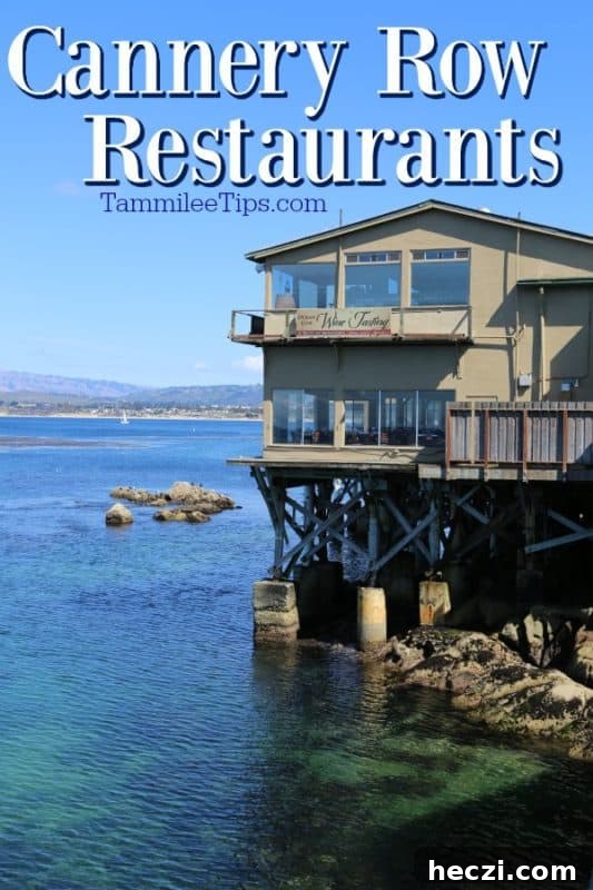 Top Restaurants on Cannery Row in Monterey, CA 2 Cannery Row Restaurants over a restaurant on the water