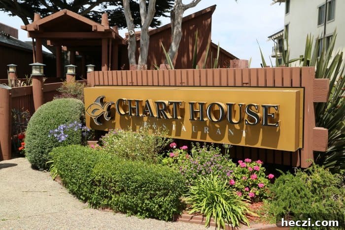 Top Restaurants on Cannery Row in Monterey, CA 3 Chart House restaurant sign outside the restaurant