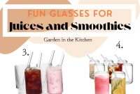 Stylish Glasses for Smoothies and Juices