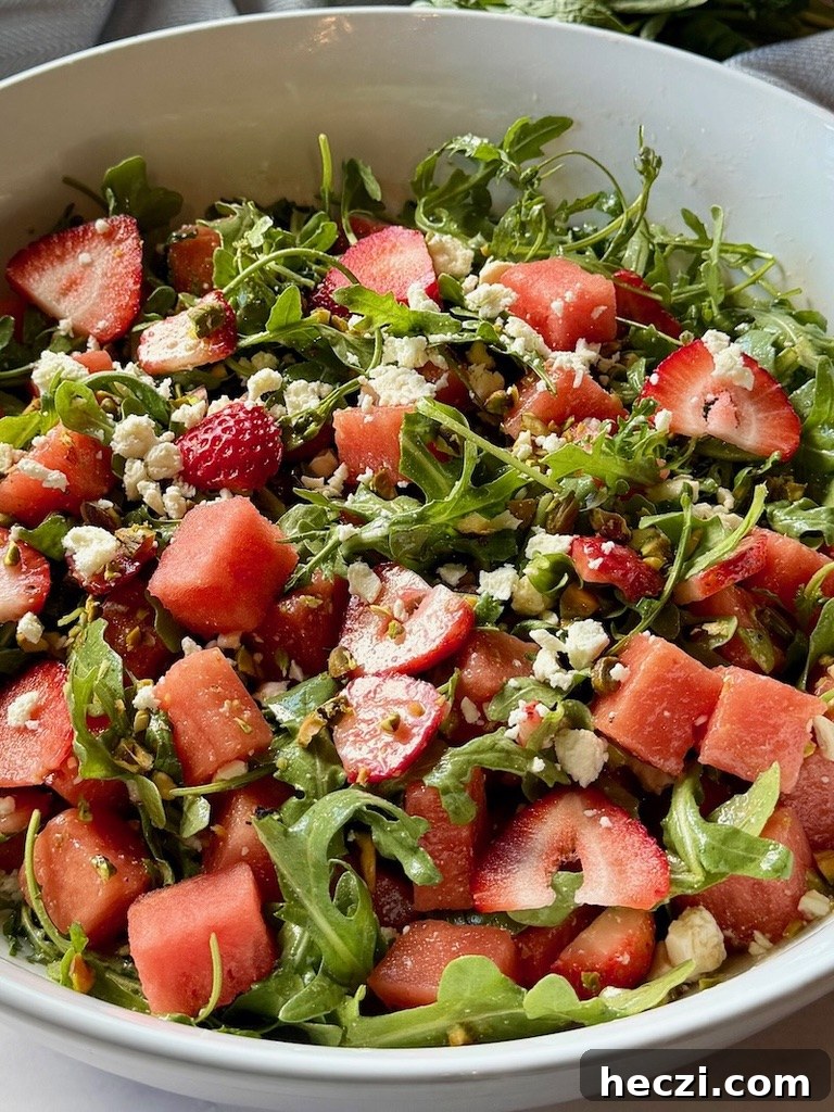 Strawberry Watermelon Salad (California Pizza Kitchen Inspired)