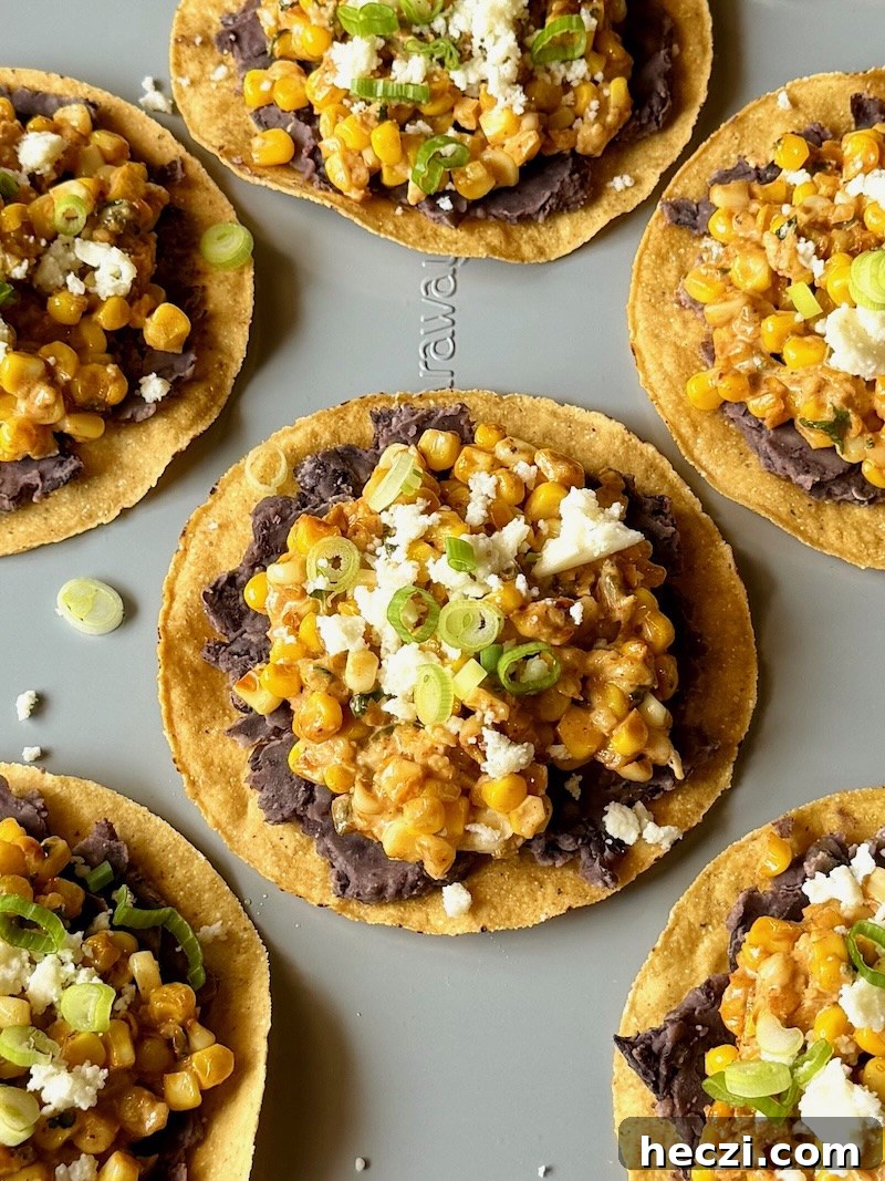 Street Corn Tostadas with Black Beans