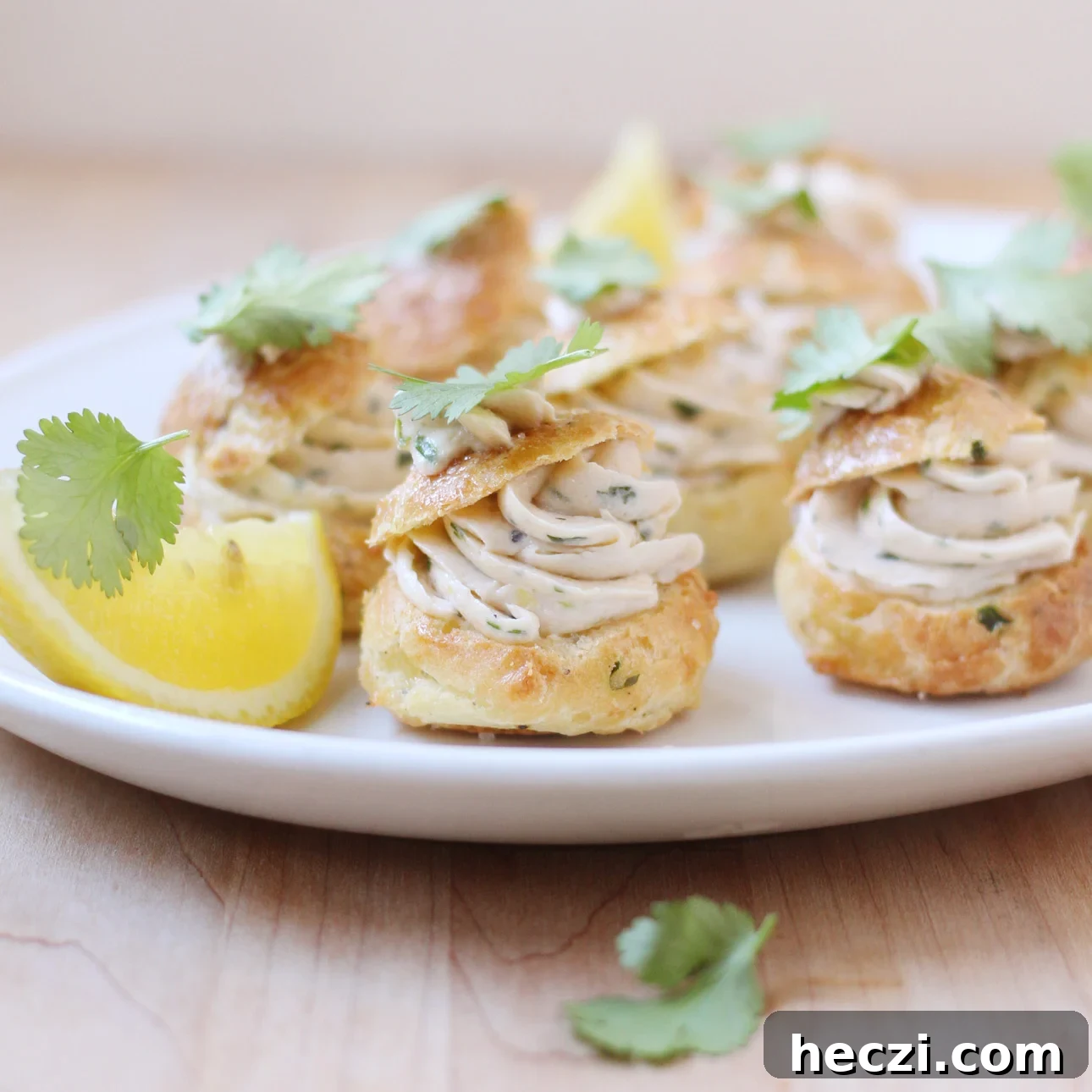 Parmesan Cheese Puffs with Smoked Salmon Mousse // FoodNouveau.com